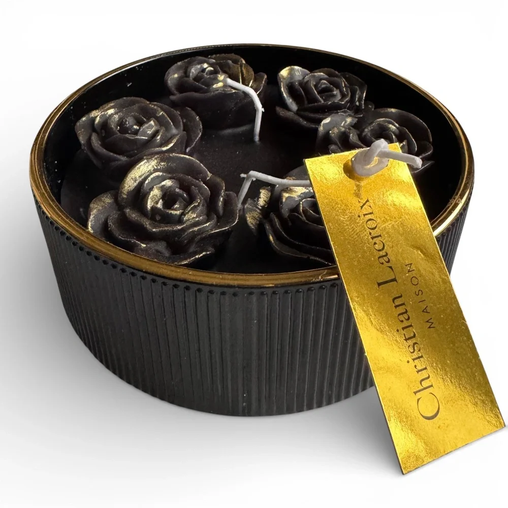 CHRISTIAN LACROIX Maison Midnight Garden scented candle black rose design 7.8 oz